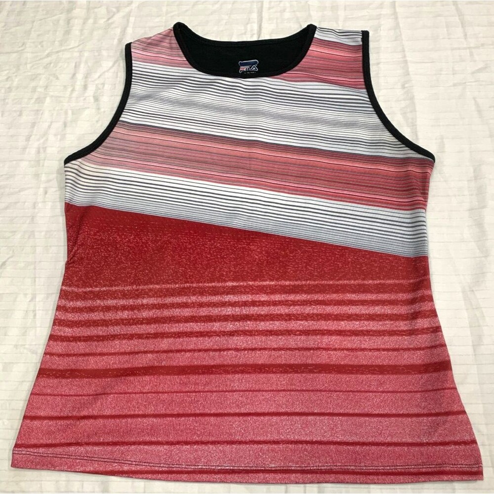 FILA WOMENS ATHLETIC SLEEVELESS SHIRT TOP SIZE L